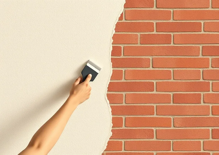 Application d'un enduit décoratif à la lisseuse sur un mur